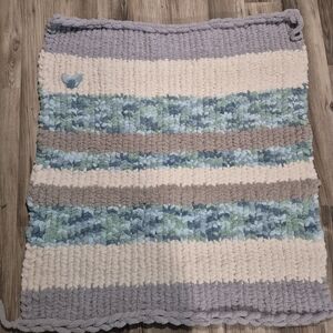 Cozy Striped Knit Blanket